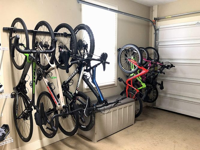 Omni bike vertical on the wall rack