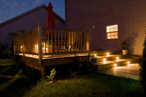 Wooden deck lights