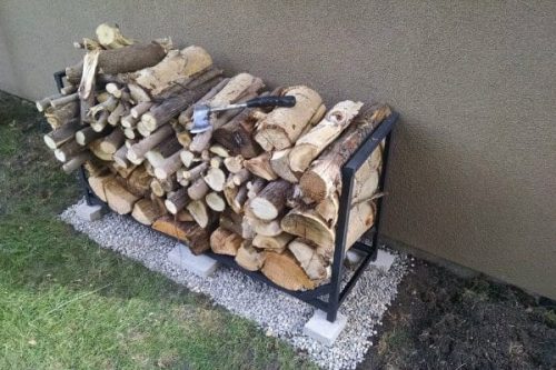 Outdoor aluminum firewood rack