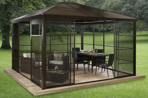 Outdoor metal gazebo kits