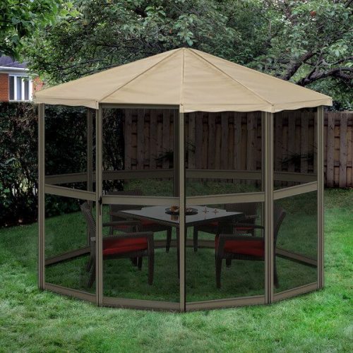 Screened Gazebo with cloth top