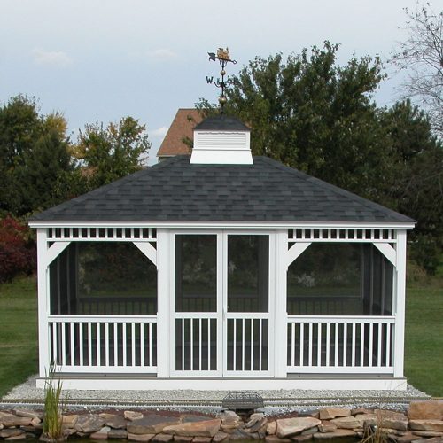 vinyl screened gazebo kits