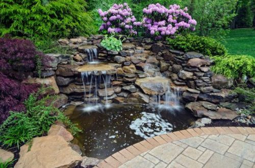 rock garden for fall landscape