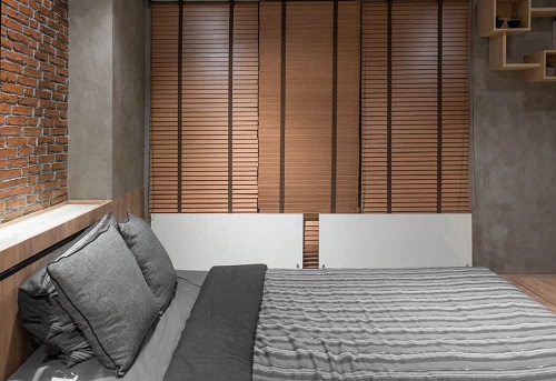 Rustic wood apartment bedroom ideas
