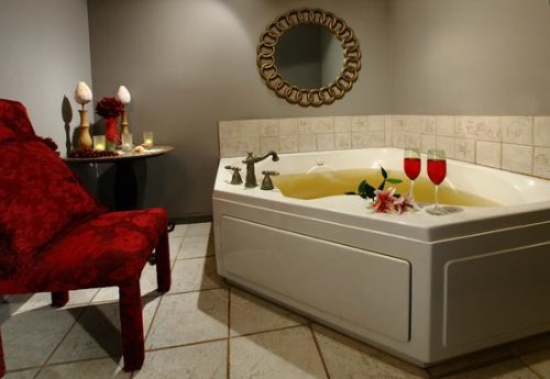 Rose petal bath at Medbery inn and spa