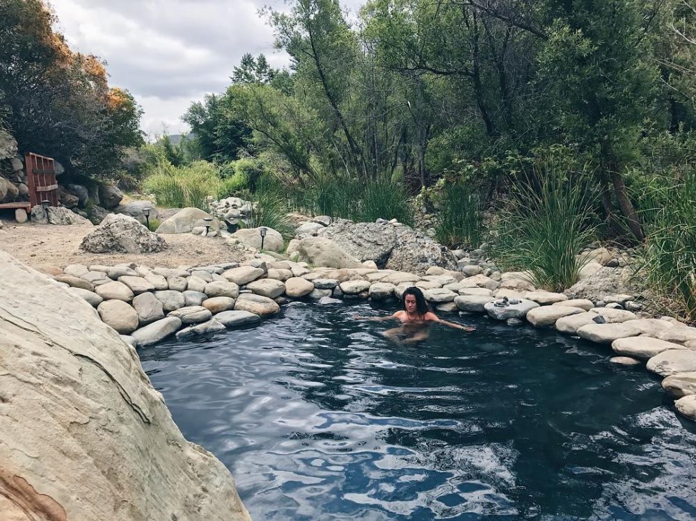 Soaking in Ojai hot springs
