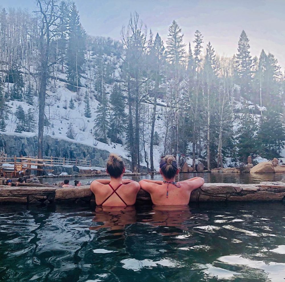 Best spot in Colorado hot springs map - Hot pool at Strawberry Park hot springs