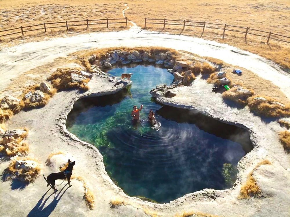 Meadow hot springs in Utah