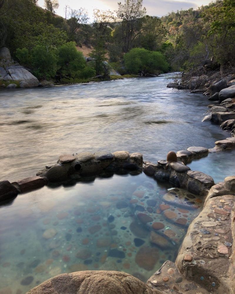 Remington hot springs pool and the Kern canyon