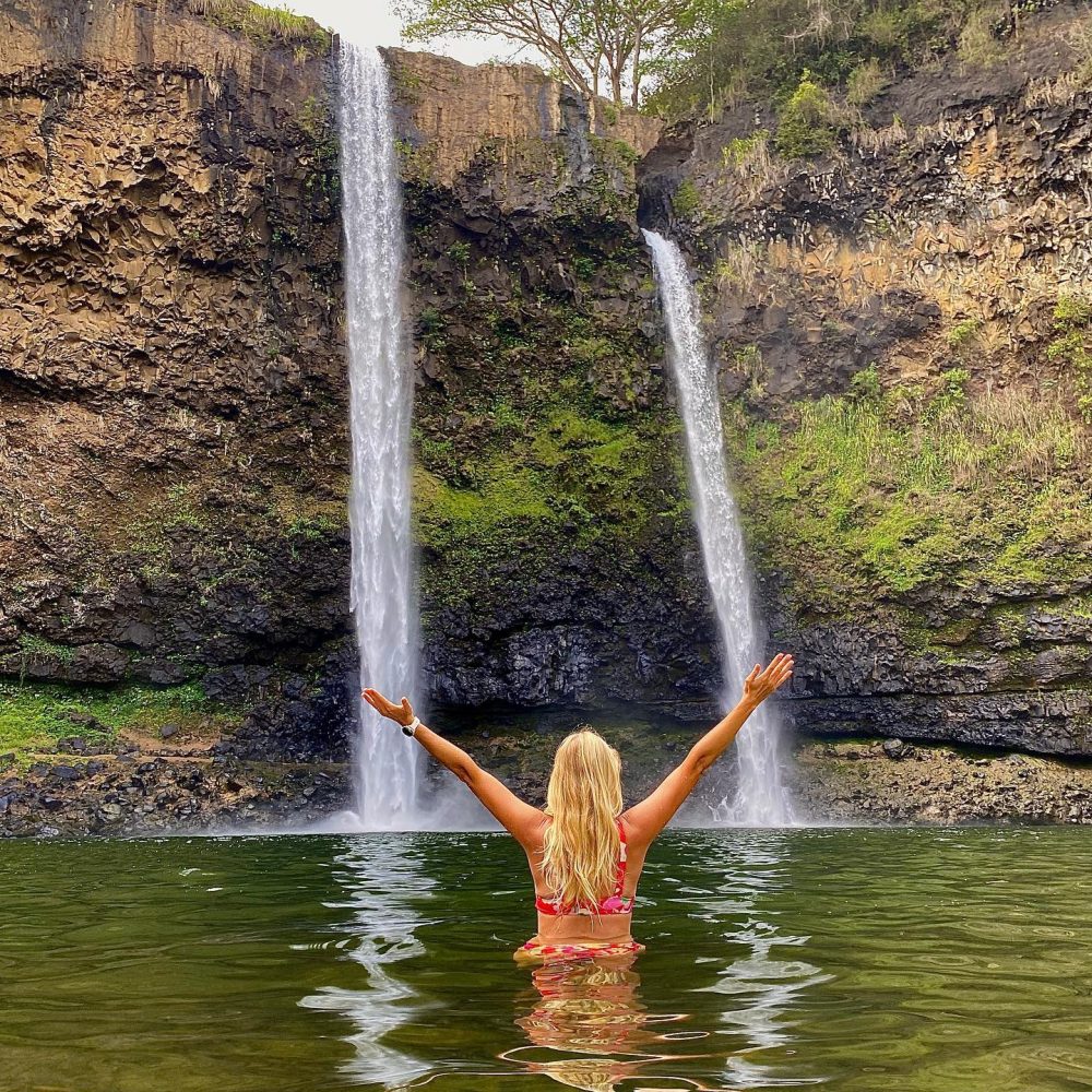 Wailua falls in Kauai Hawaii