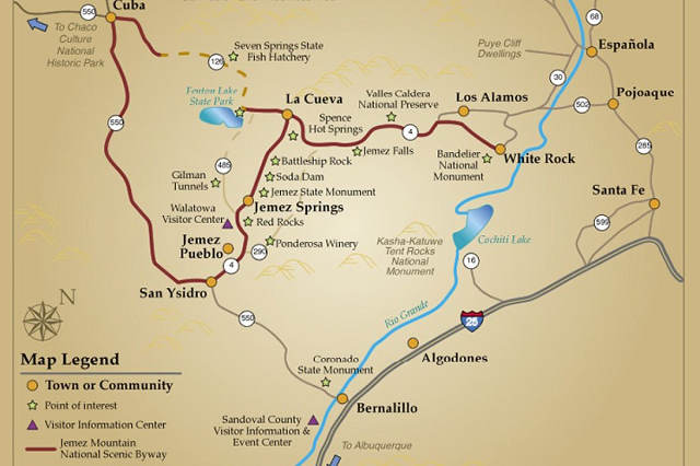 Hot Springs In New Mexico Map