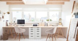 Home Office Ideas with 2 Desks