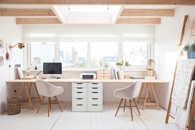 Home Office Ideas with 2 Desks